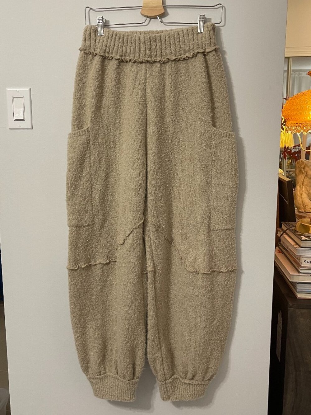 SHEIN BOHEMIAN OVERSIZED ARTISTIC PANTS IN BEIGE SIZE SMALL